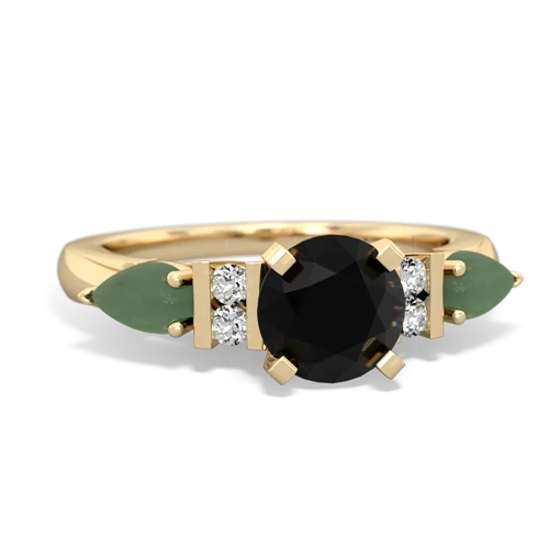 onyx-jade engagement ring