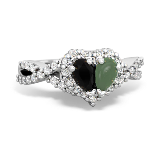 onyx-jade engagement ring