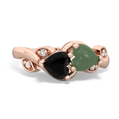 onyx-jade floral keepsake ring