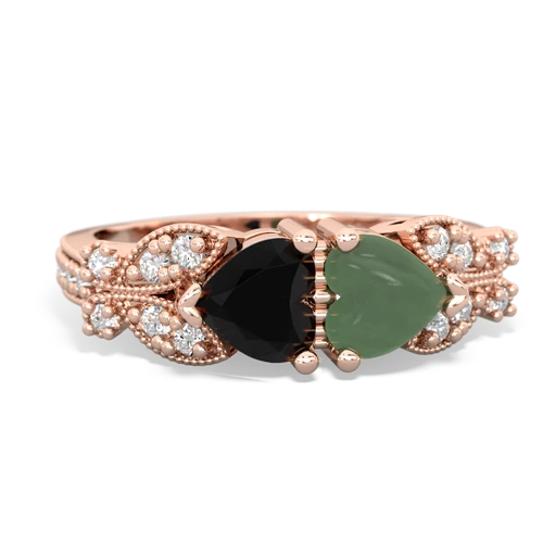 onyx-jade keepsake butterfly ring