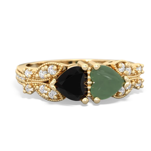 onyx-jade keepsake butterfly ring