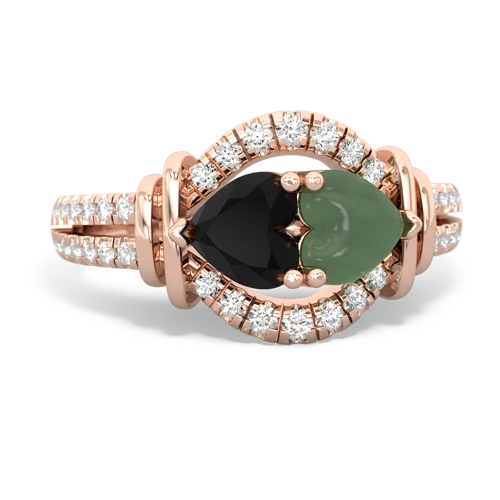 onyx-jade pave keepsake ring