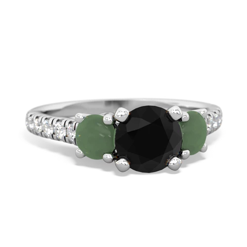 onyx-jade trellis pave ring