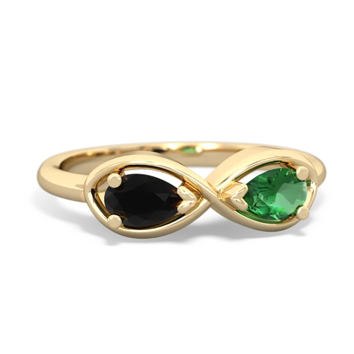 onyx-lab emerald infinity ring