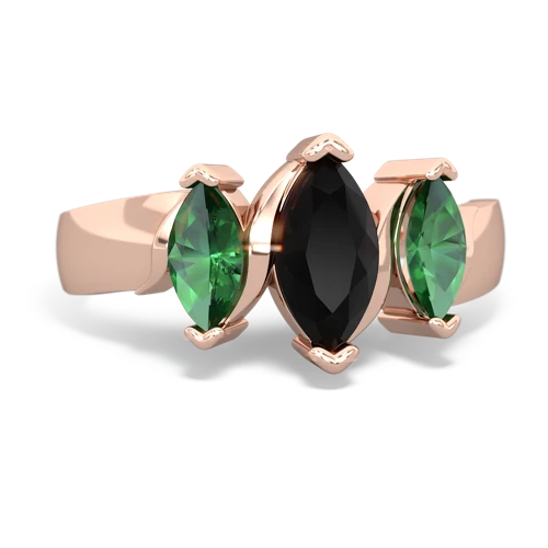 onyx-lab emerald keepsake ring