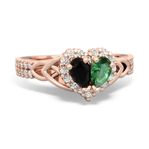 onyx-lab emerald keepsake engagement ring