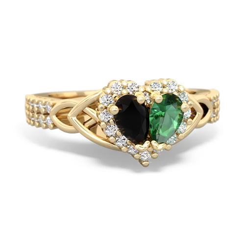 onyx-lab emerald keepsake engagement ring