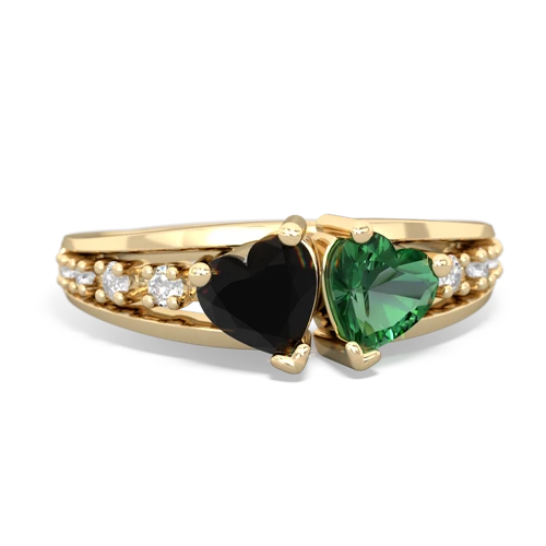 onyx-lab emerald modern ring