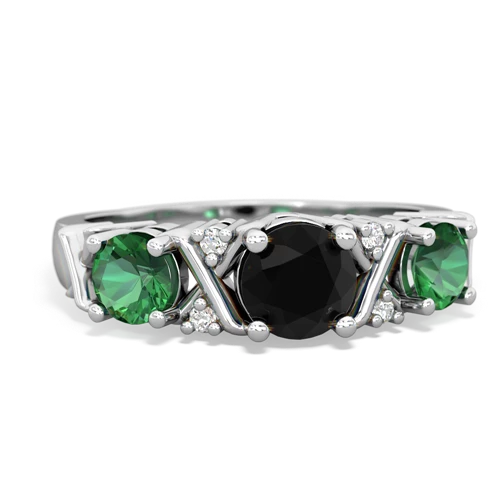 onyx-lab emerald timeless ring