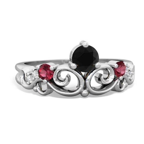 onyx-lab ruby crown keepsake ring