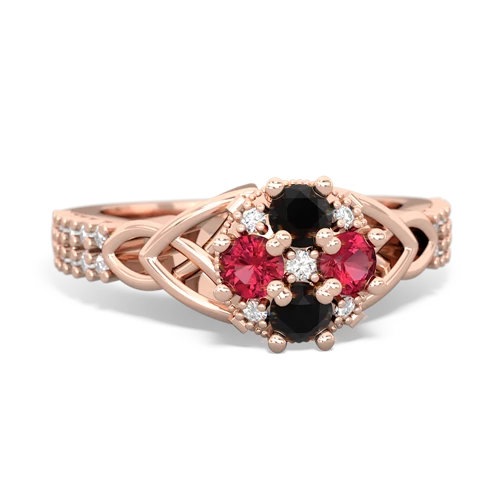 onyx-lab ruby engagement ring