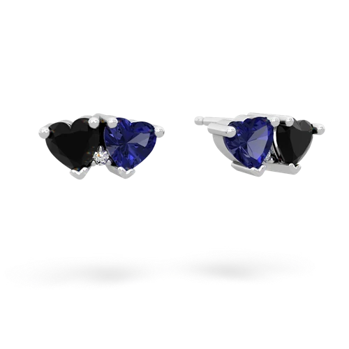 onyx-lab sapphire  earrings