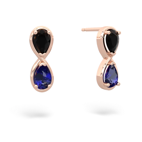 onyx-lab sapphire infinity earrings