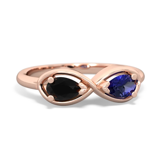 onyx-lab sapphire infinity ring