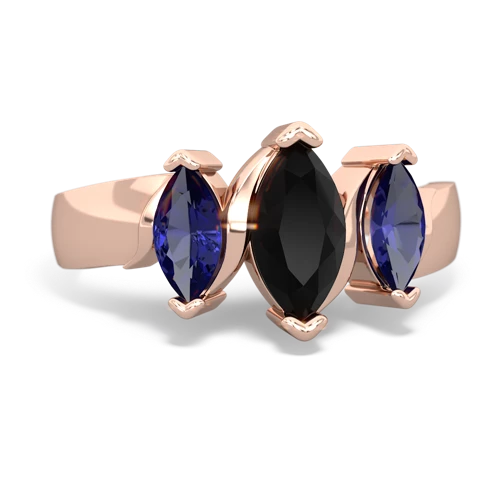 onyx-lab sapphire keepsake ring