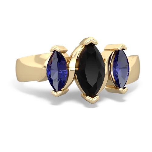 onyx-lab sapphire keepsake ring