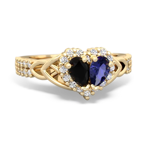 onyx-lab sapphire keepsake engagement ring