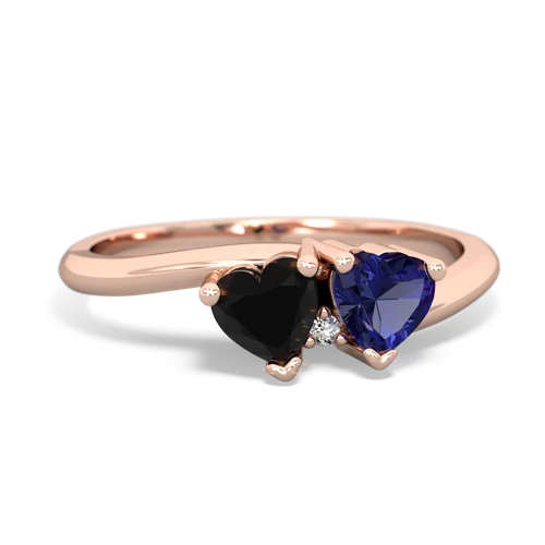 onyx-lab sapphire sweethearts promise ring