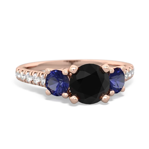 onyx-lab sapphire trellis pave ring