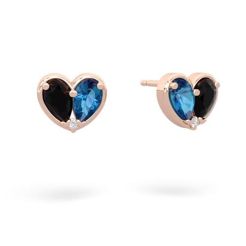 onyx-london topaz one heart earrings