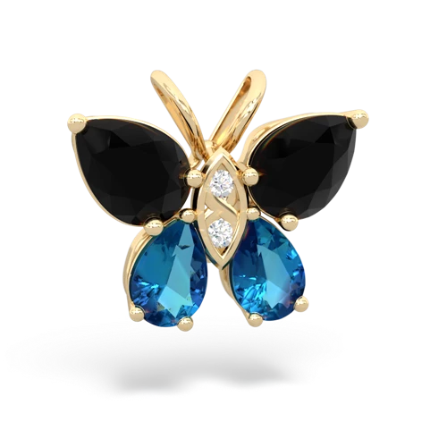 onyx-london topaz butterfly pendant