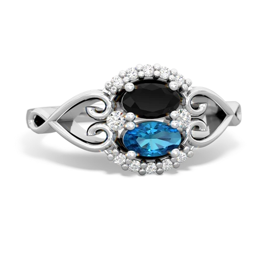 onyx-london topaz antique keepsake ring