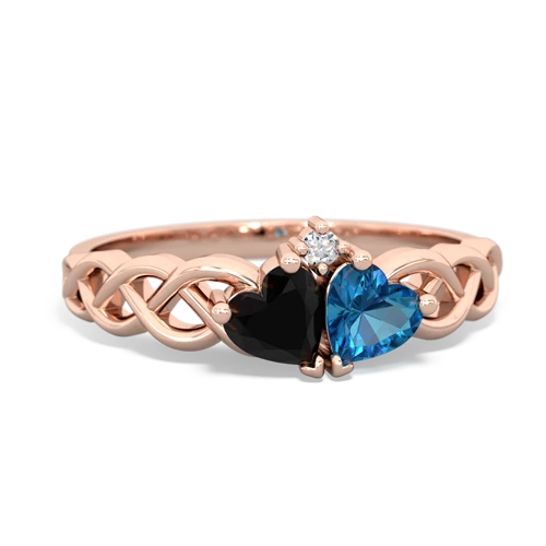 onyx-london topaz celtic braid ring