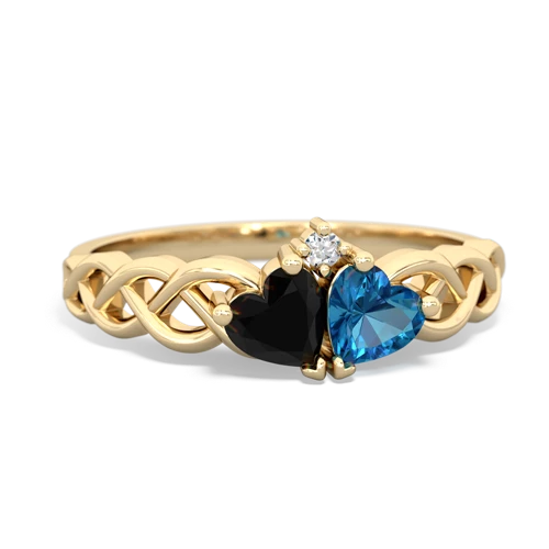 onyx-london topaz celtic braid ring