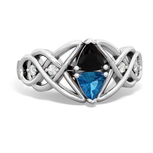 onyx-london topaz celtic knot ring