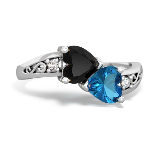 onyx-london topaz filligree ring