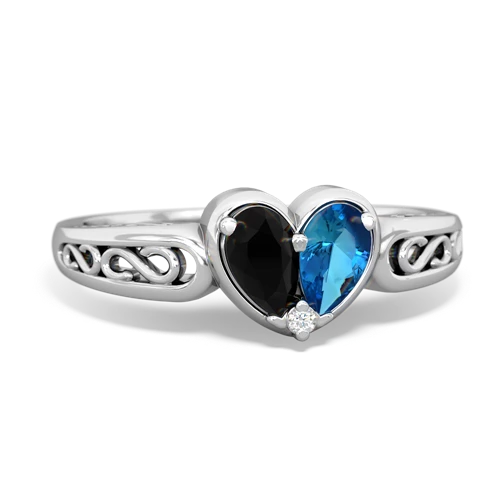 onyx-london topaz filligree ring