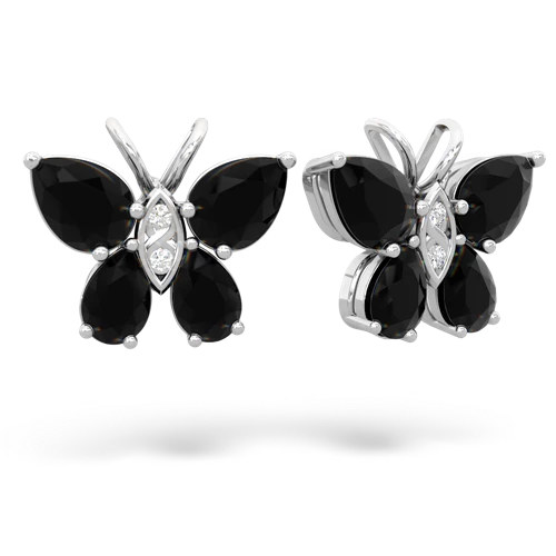 onyx-onyx butterfly earrings
