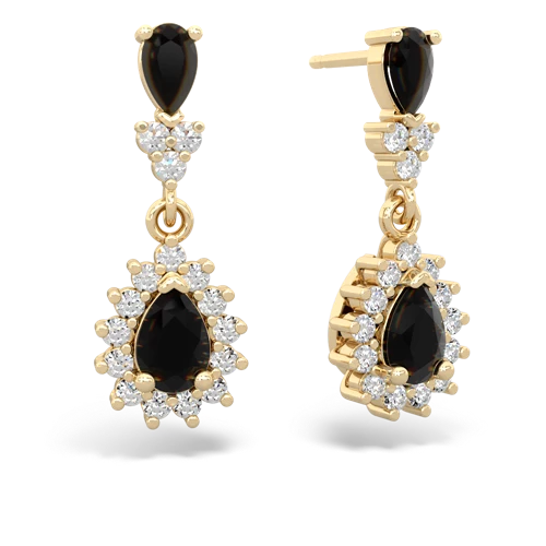 onyx-onyx dangle earrings