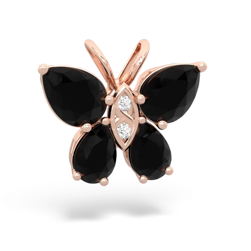 onyx-onyx butterfly pendant