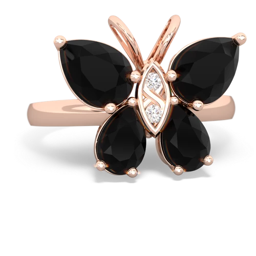 onyx-onyx butterfly ring