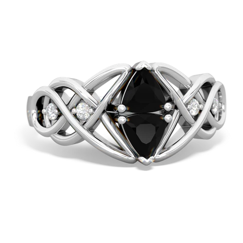 onyx-onyx celtic knot ring