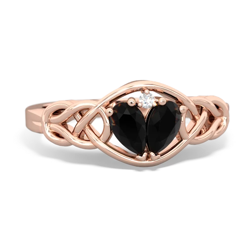 onyx-onyx celtic knot ring