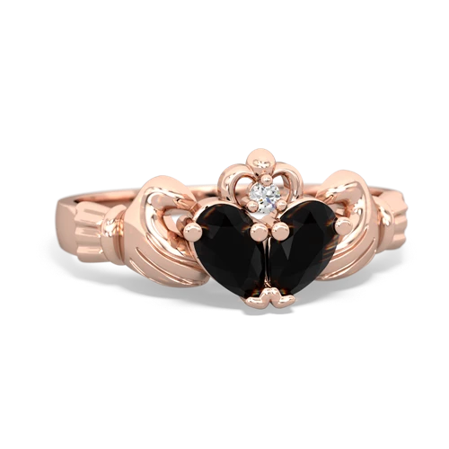 onyx-onyx claddagh ring