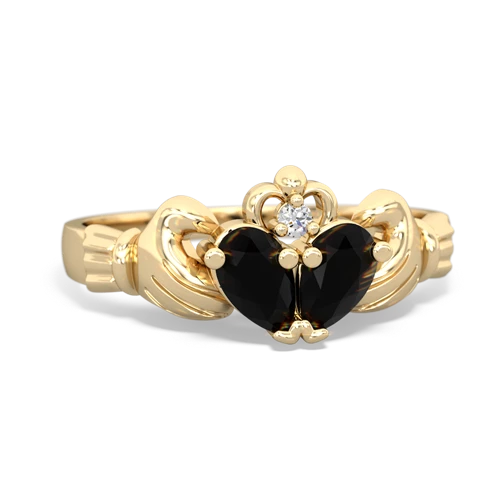 onyx-onyx claddagh ring