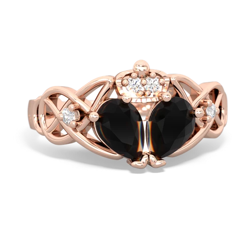 onyx-onyx claddagh ring