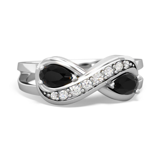 onyx-onyx diamond infinity ring