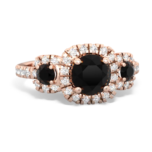 onyx-onyx three stone regal ring