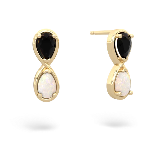 onyx-opal infinity earrings