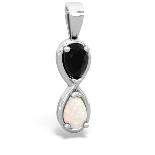 onyx-opal infinity pendant