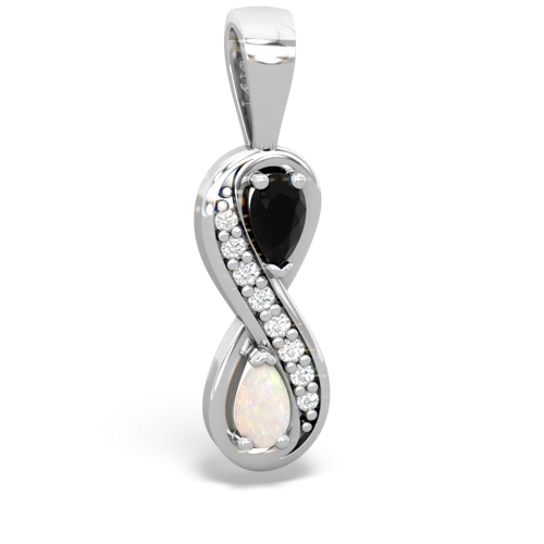 onyx-opal keepsake infinity pendant