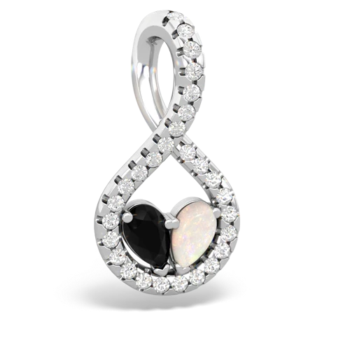 onyx-opal pave twist pendant