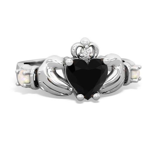 onyx-opal claddagh ring