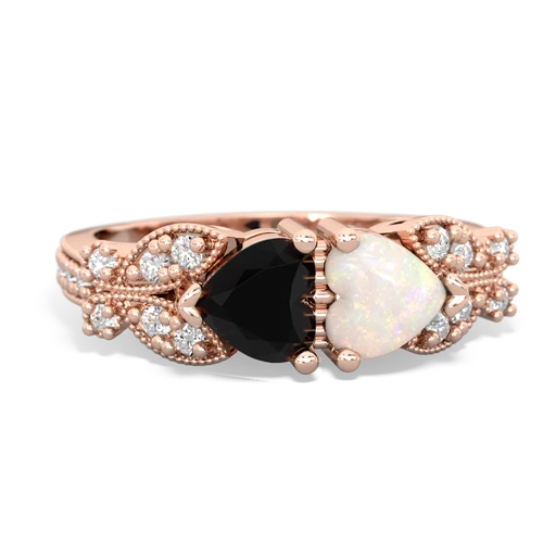onyx-opal keepsake butterfly ring