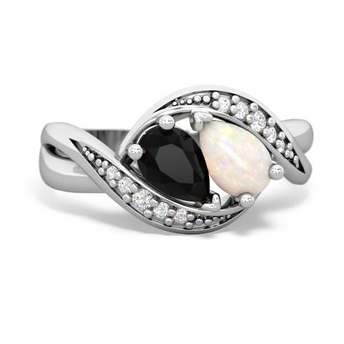 onyx-opal keepsake curls ring