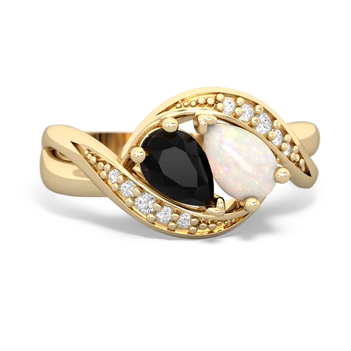 onyx-opal keepsake curls ring